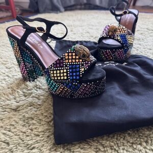 Kensington Jeweled Ankle Strap Platform Sandal